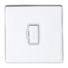 Eurolite Ecpcuswfpcw 13Amp Unswitched Fuse Spur Concealed Polished Chrome Plate Matching White Trim