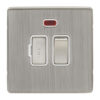 Eurolite Ecsnswfnsnw 13Amp Dp Switched Fuse Spur With Neon Concealed Satin Nickel Plate Matching Rocker White Trim