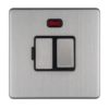 Eurolite Concealed 3mm 13Amp Switched Fuse Spur With Neon - Stainless Steel