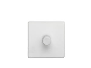 Eurolite Ecw1D400 1 Gang 400W Push On Off 2Way Dimmer Flat Concealed White Plate