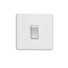 Eurolite Ecw1Sww 1 Gang 10Amp 2Way Switch Flat Concealed White Plate White Rocker