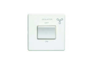 Eurolite Ecwfsww 6Amp Fan Isolator Switch Flat Concealed White Plate White Rocker