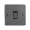 Eurolite Efbn20Adpswbnb 1 Gang 20Amp Dp Switch Enhance Flat Black Nickel Plate Matching Rocker Black Trim