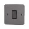 Eurolite Efbnintbnb 1 Gang 10Amp Intermediate Switch Enhance Flat Black Nickel Plate Matching Rocker Black Trim