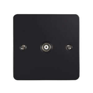 Eurolite Efmb1Tvmbb 1 Gang Tv Coaxial Socket Matt Black Black Trim