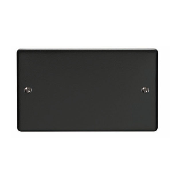 Eurolite Efmb2Bmbb Double Blank Plate Matt Black Flatplate Range