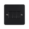 Eurolite Efmb3Swmbb 3 Gang 10Amp 2Way Switch Matt Black Black Trim