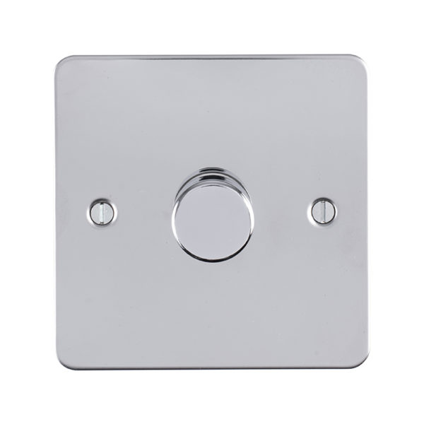Eurolite Efpss1Dled 1 Gang Led Push On Off 2Way Dimmer Switch Enhance Flat Polished Stainless Steel Plate Matching Knob