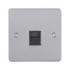 Eurolite Efpss1Slb 1 Gang Slave Telephone Socket Enhance Flat Polished Straionless Steel Plate Black Interior