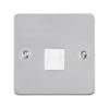 Eurolite Efpss1Slw 1 Gang Slave Telephone Socket Enhance Flat Polished Stainless Steel Plate White Interior