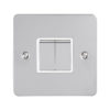 Eurolite Efpss2Swpsw 2 Gang 10Amp 2Way Switch Enhance Flat Polished Stainless Steel Plate Matching Rockers White Trim