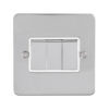 Eurolite Efpss3Swpsw 3 Gang 10Amp 2Way Switch Enhance Flat Polished Stainless Steel Plate Matching Rockers White Trim