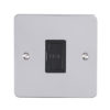 Eurolite Efpssuswfpsb 13Amp Unswitched Fuse Spur Enhance Flat Polished Stainless Steel Plate Matching Black Trim