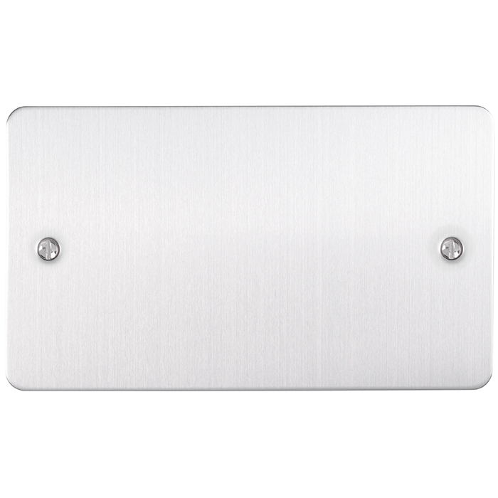 Eurolite Sss2B Double Blank Round Edge Satin Stainless Steel Plate