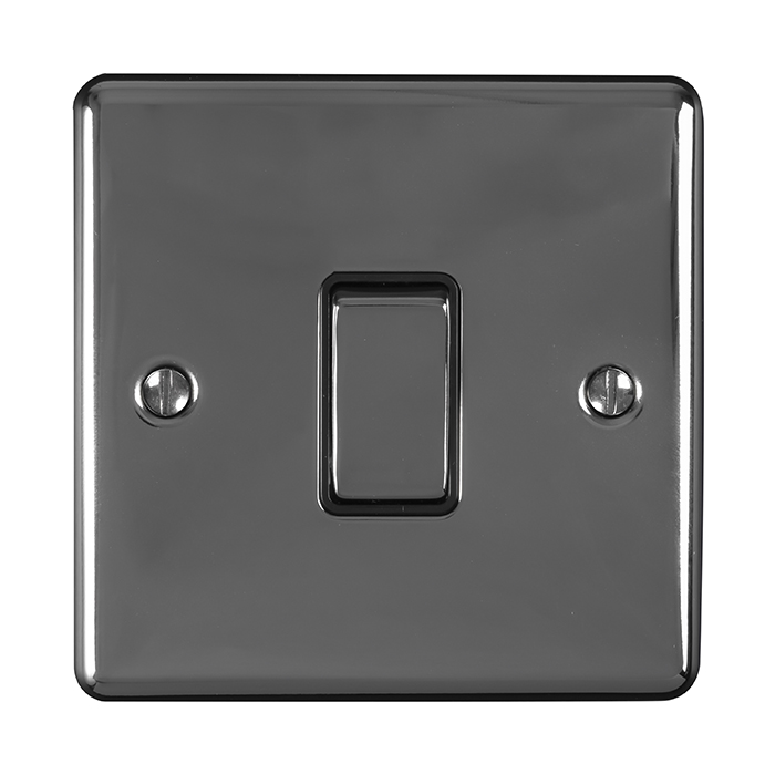 Eurolite En1Swbnb 1 Gang 10Amp 2Way Switch Black Nickel Enhance Range Black Trim