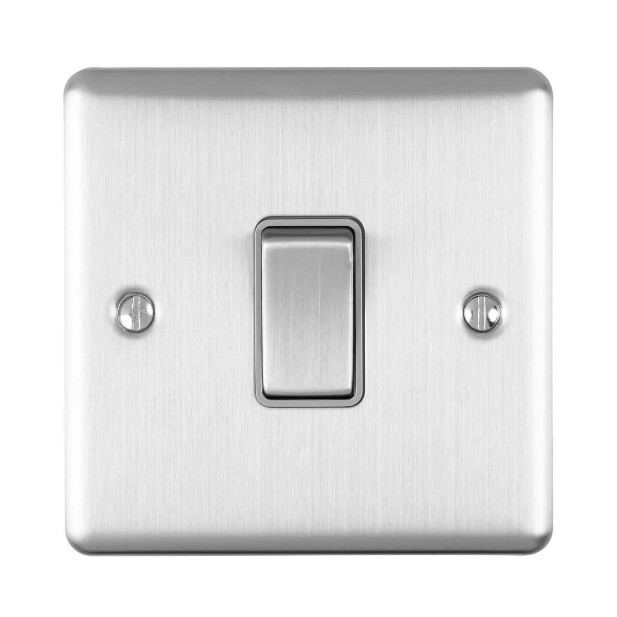 Eurolite En1Swssg 1 Gang 10Amp 2Way Switch Satin Enhance Range Grey Trim