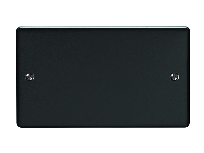 Eurolite En2Bmbb Double Blank Plate Matt Black Enhance Range