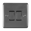 Eurolite En2Swmbb 2 Gang 10Amp 2Way Switch Matt Black Enhance Range Black Trim