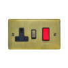 Eurolite En45Aswasabb 45Amp Dp Switch With 13Amp Socket Antiqueenhance Range Black Trim