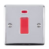 Eurolite En45Aswnspcw 1 Gang 45Amp Dp Switch With Neon Polished Chrome Enhance Range White Trim