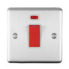 Eurolite En45Aswnsssw 1 Gang 45Amp Dp Switch With Neon Satin Enhance Range White Trim