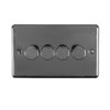 Eurolite En4Dledbn 4 Gang 400W/Led 2Way Dimmer Switch Black Nickel Enhance Range