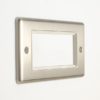 Eurolite En4Modssw 4 Gang Module Frame Satin Enhance Range White Trim