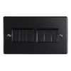 Eurolite En6Swmbb 6 Gang 10Amp 2Way Switch Matt Black Enhance Range Black Trim