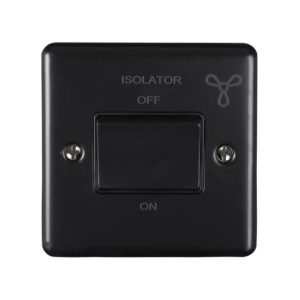 Eurolite Enfswmbb 6Amp Fan Isolator Switch Matt Black Enhance Range Black Trim