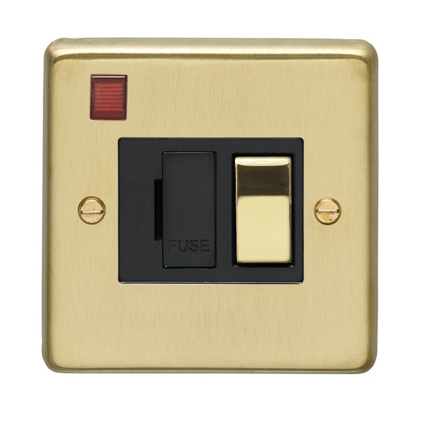 Eurolite Stainless steel Switched Fuse Spur - Satin Brass