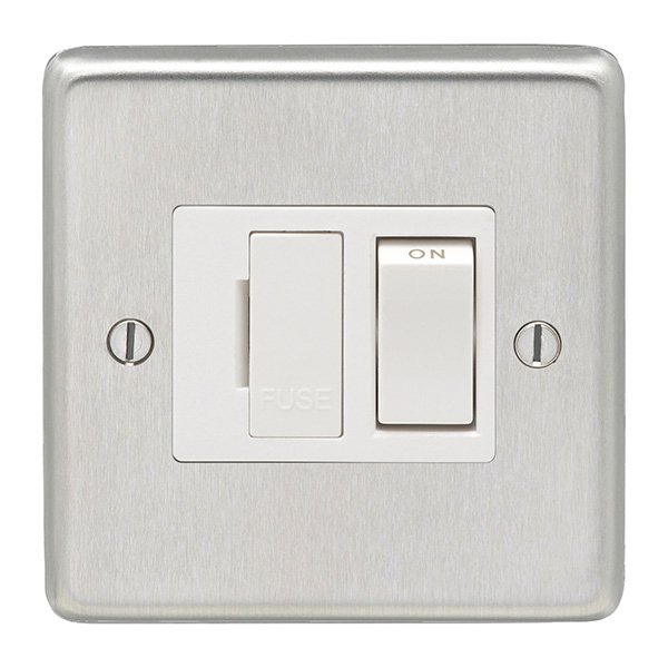 Eurolite Stainless steel Switched Fuse Spur - Satin Stainless Steel