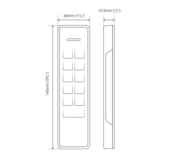 CODELOCKS Electronic Kitlock KL1100 Keypad Front Plate and Latch Metallic Silver