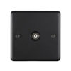 Eurolite Mb1Tvb 1 Gang Tv Coaxial Socket Round Edge Matt Black Plate Black Interior