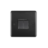 Eurolite Mb2Swb 2 Gang 10Amp 2Way Switch Round Edge Matt Black Plate Black Rockers