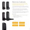 CODELOCKS 500 Mechanical Digital Locks Marine 500 series Front & Back Plate Only Black Marine Grade