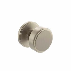 Millhouse Brass Boulton Solid Brass Stepped Mortice Knob on Concealed Fix Rose - Satin Nickel MH350SMKSN