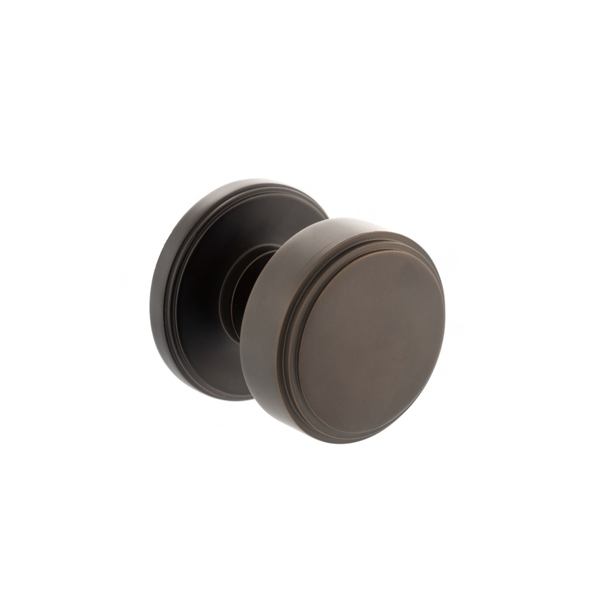 Millhouse Brass Boulton Solid Brass Stepped Mortice Knob on Concealed Fix Rose - Urban Dark Bronze MH350SMKUDB