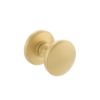Millhouse Brass Edison Solid Brass Domed Mortice Knob on Concealed Fix Rose - Satin Brass MH400DMKSB