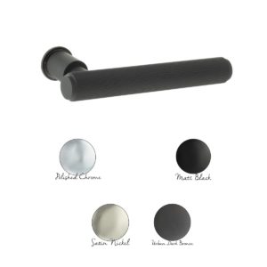 Millhouse Brass Stephenson Lever Door Handle on Concealed Round Rose - Polished Chrome MHCR250PC