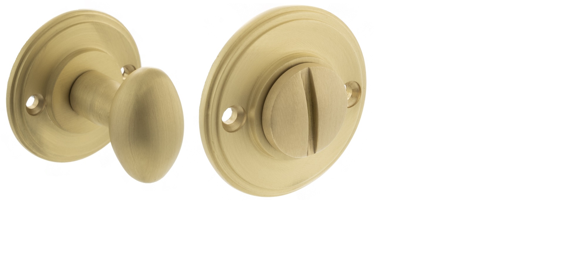 Millhouse Brass Solid Brass Oval WC Turn and Release - Satin Brass MHOWCSB