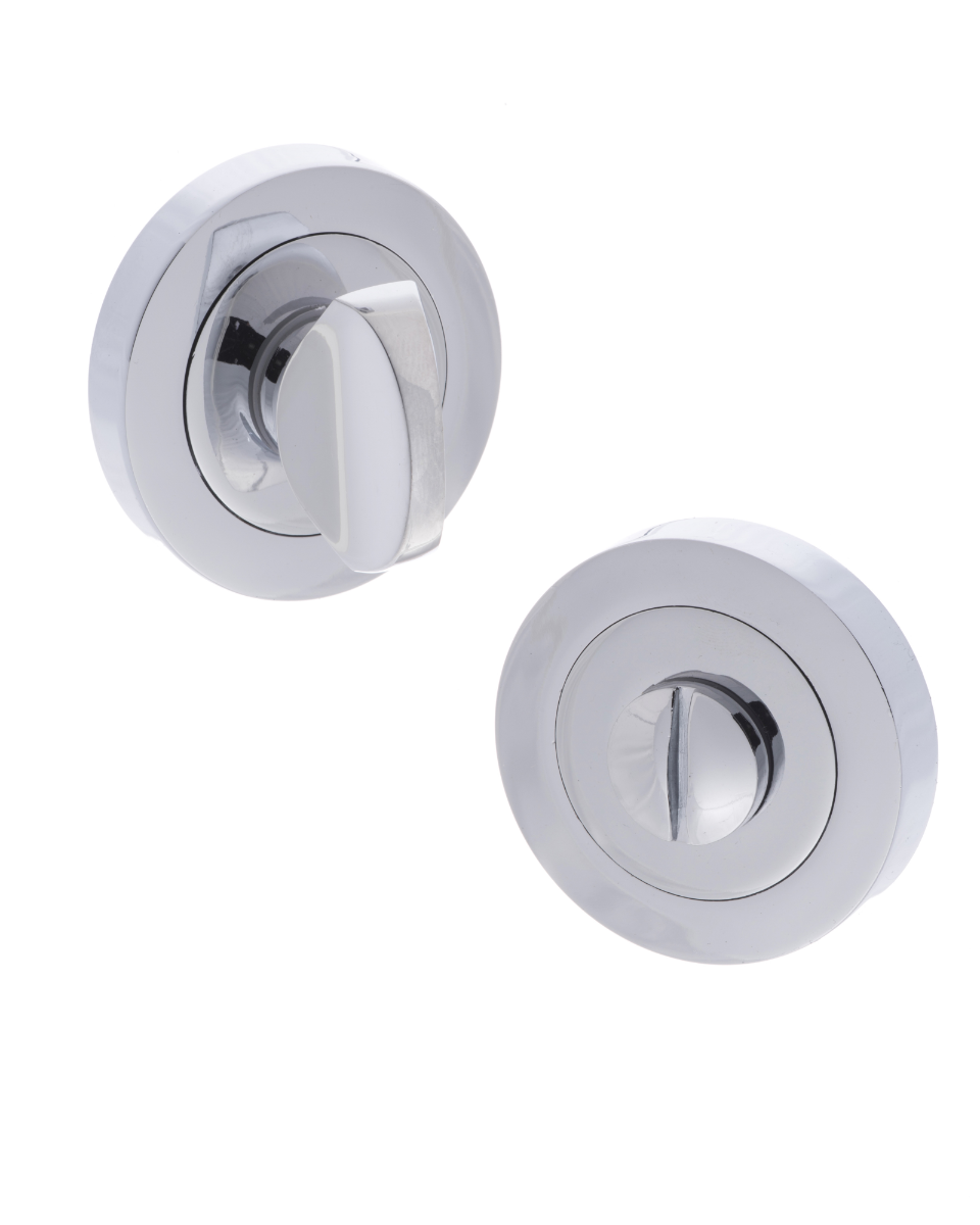 Millhouse Brass WC Turn and Release on Round Rose - Polished Chrome MHRWCPC