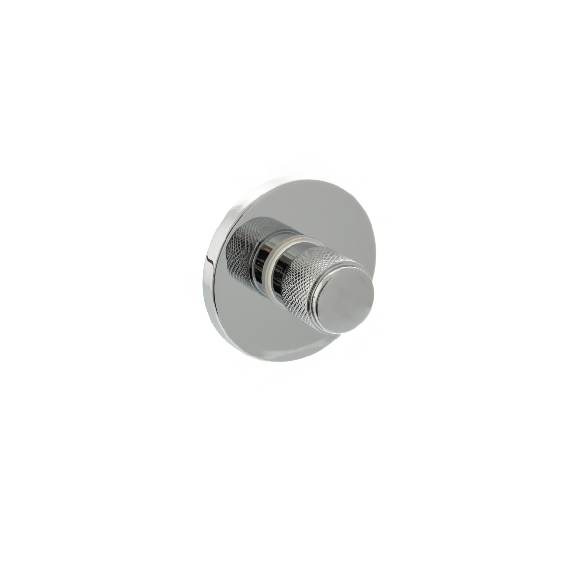 Millhouse Brass Knurled WC Turn and Release on 5mm Slimline Round Rose - Polished Chrome MHSRKWCPC