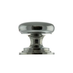 Old English Lincoln Solid Brass Victorian Knob 38mm on Concealed Fix - Polished Chrome OEC1238PC