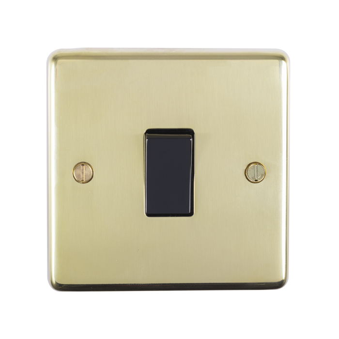 Eurolite Stainless steel 1 Gang Switch - Polished Brass