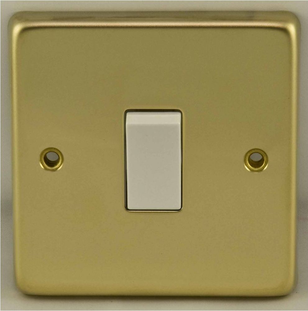 Eurolite Stainless steel 1 Gang Switch - Polished Brass