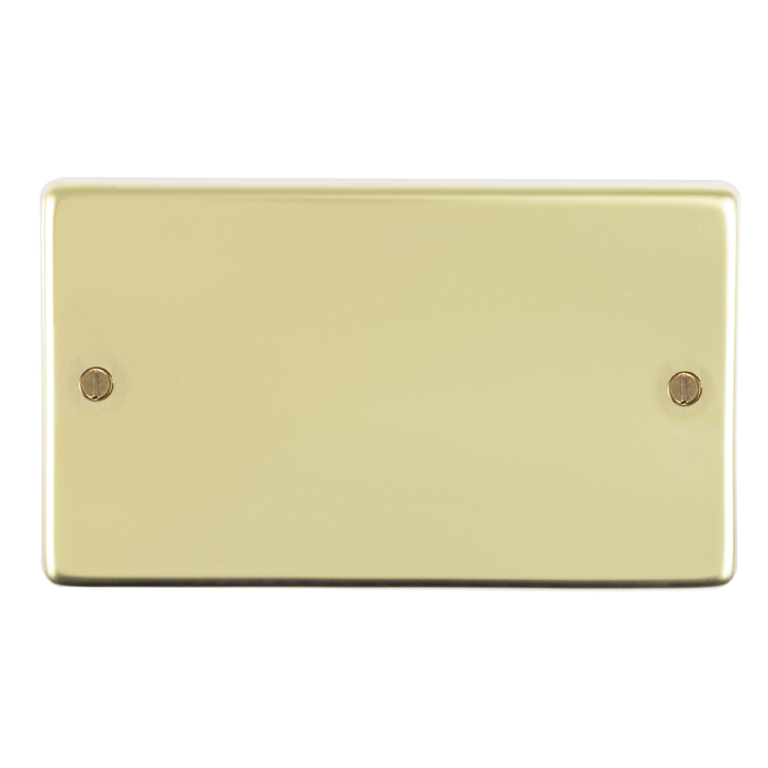 Eurolite Pb2B Double Blank Round Edge Polished Brass Plate