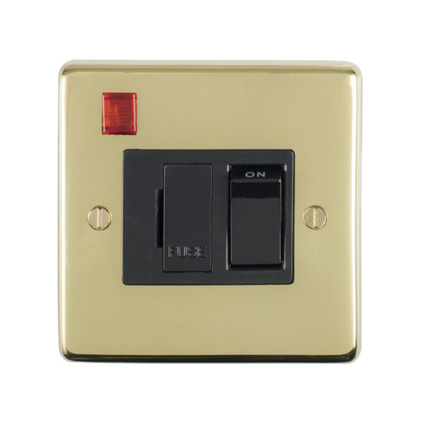 Eurolite Stainless steel Switched Fuse Spur - Polished Brass
