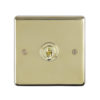 Eurolite Stainless steel 1 Gang Toggle Switch - Polished Brass