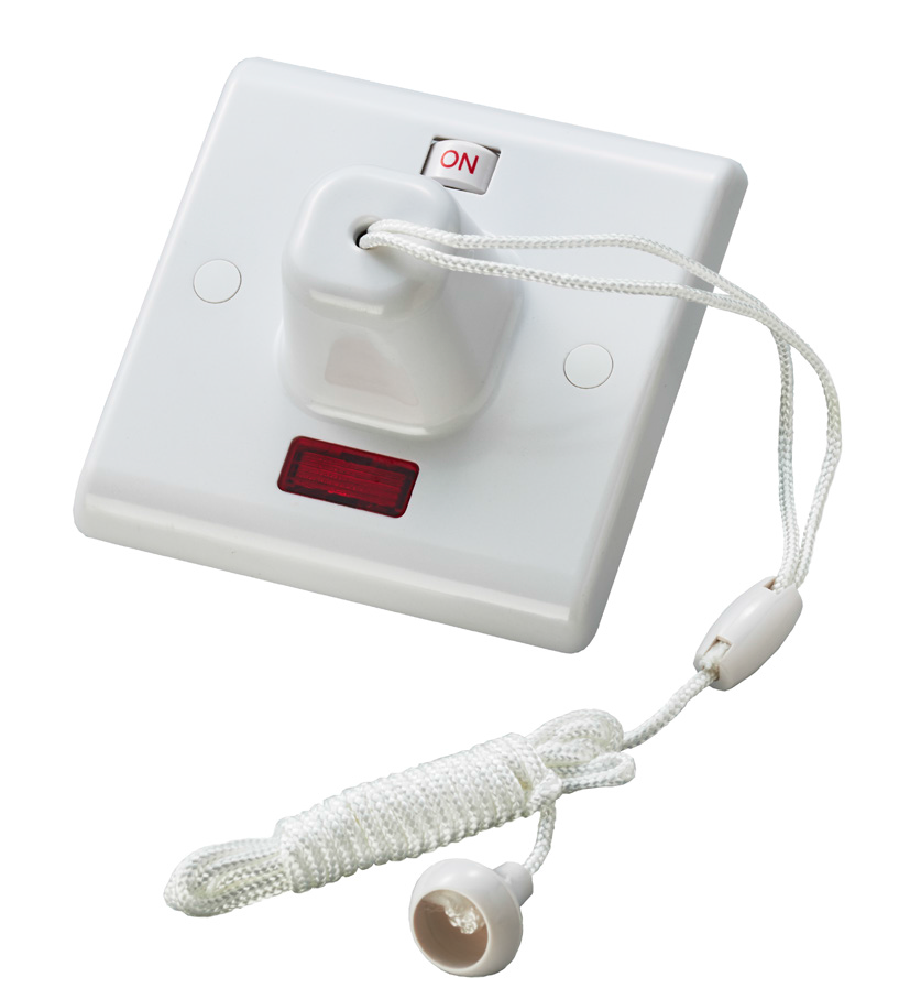 Eurolite Pl3331 45A Pull Cord Ceiling Switch With Neon