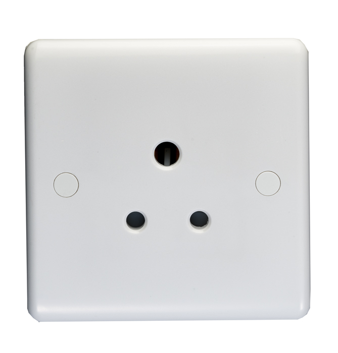 Eurolite Pl4250 Enhance White Plastic 5A Unswitched Round Pin Socket